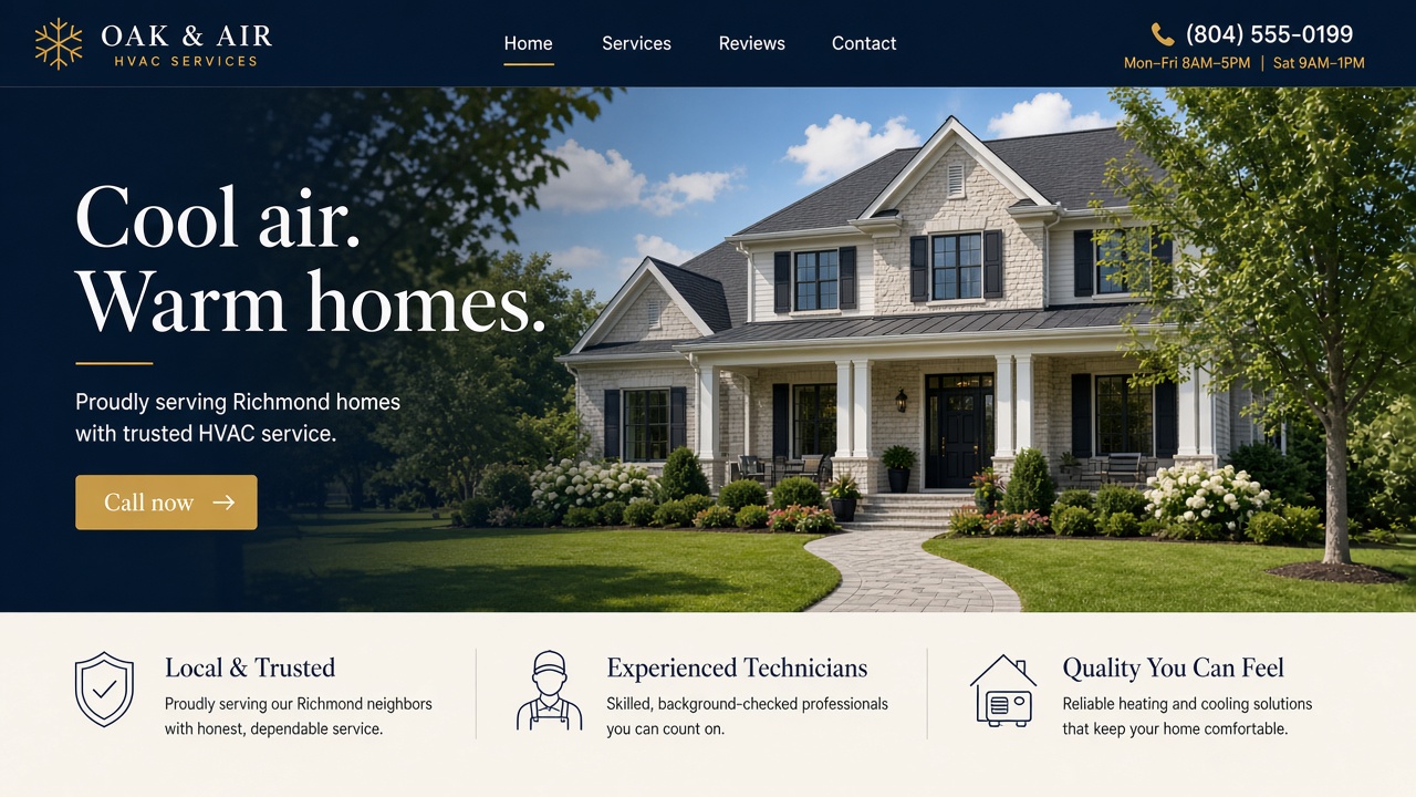 Home services website preview
